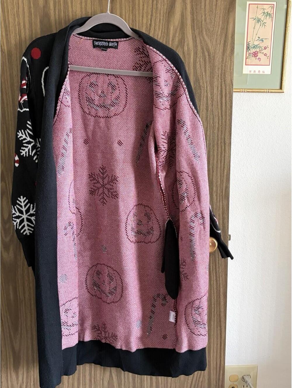 Backstitch Bruja Hexmas Cardigan Regular M/L Side Pockets Acrylic Knit - Picture 5 of 8